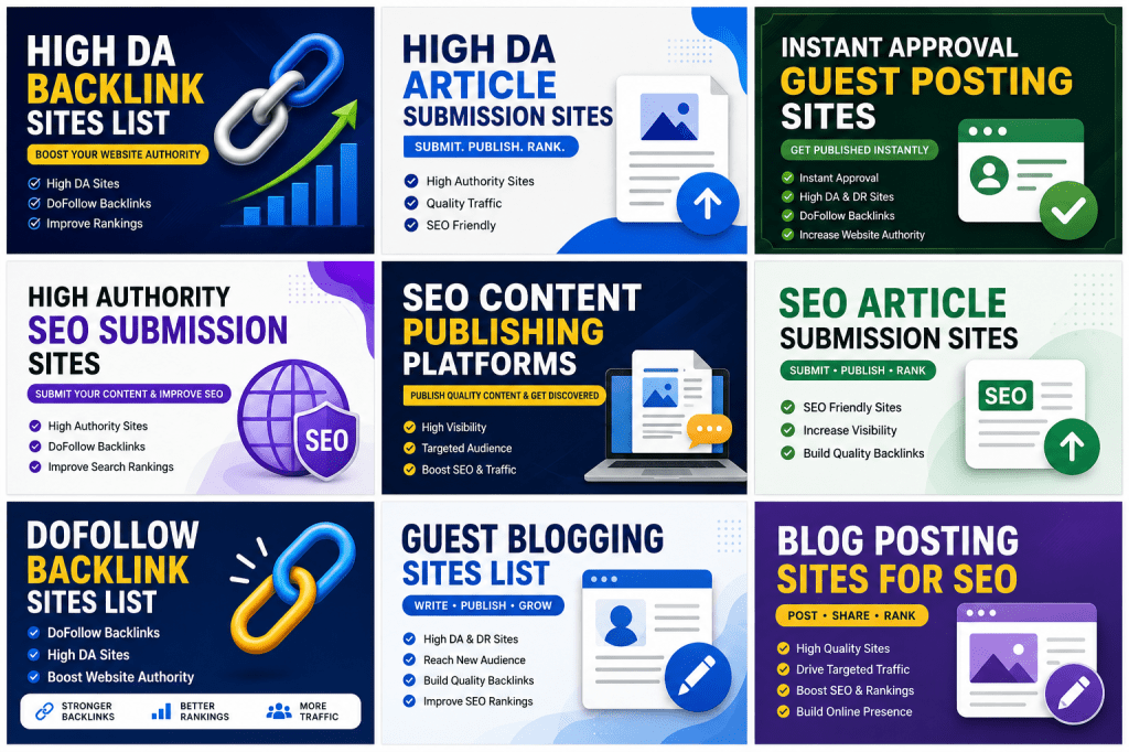 Top Instant Approval Blog Submission Sites for SEO 