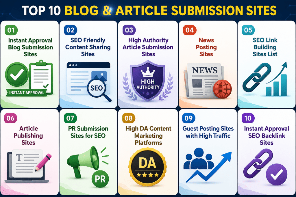Instant Approval Blog Submission Sites for Better&nbsp;SEO